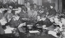 Interiör Stockholms barn- och ungdomsbibliotek 1915