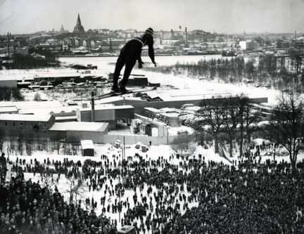 Fotografi på backhoppare i Hammarbybacken