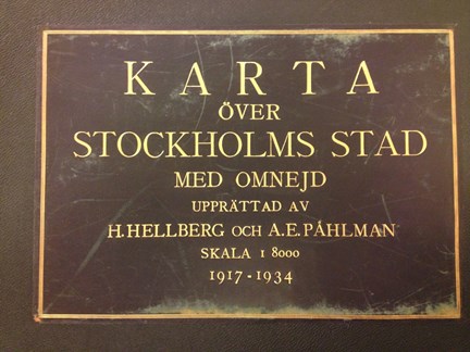 Titel med beskrivning i guldtryck på brunt bokomslag