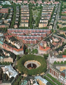 Flygfoto över Karlaplan