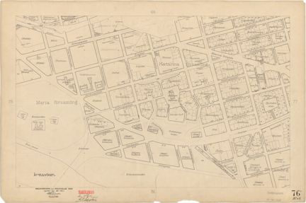 Bladet är ritat i tusch på papper som numera är gulnat