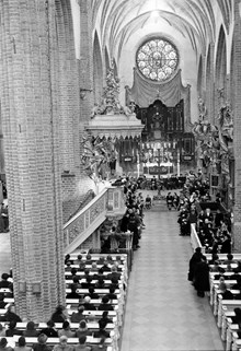 Storkyrkan, interiör. Adventsgudstjänst