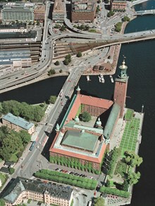 Flygfoto över Stadshuset