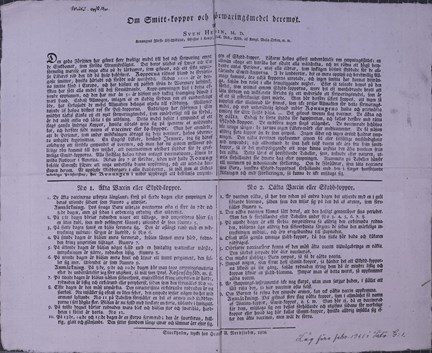 Råd kring äkta respektive oäkta vaccin år 1808