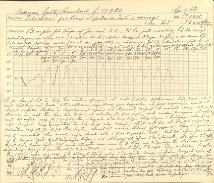 Patientjournal nummer 62, 1891, Barnsjukhuset Samariten.