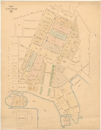 1847 års karta över Jacob församling