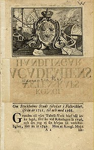 Om Stockholms Stads tilväxt i Folkrikhet ifrån år 1721, til och med 1766 / Pehr Wargentin