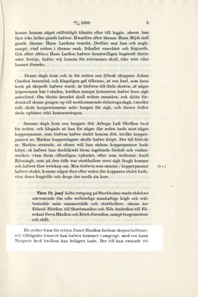 Texten från 1608 i den tryckta tänkeboken.