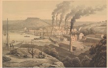 Utsikt över Södra varvet 1865
