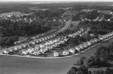 Flygbild över Norra Ängby mot väster