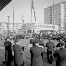 Invigning av tunnelbana, Bagarmossen 