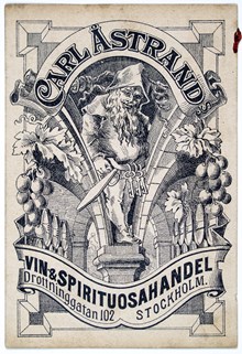 Reklamtryck. Carl Åstrand. Vin & Spirituosahandel