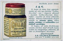 Reklamtryck. Collan Sko-creme. Collanoljefabriken