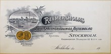 Brevhuvud. Reymersholms Nya Spritförädlings Aktiebolag