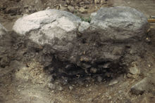 Härd, anläggning nummer 59, fornlämning RAÄ 143 i Spånga socken