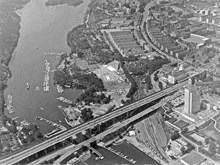 Flygfoto över Skanstull