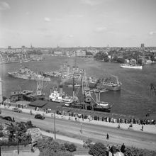 Amerikanska flottbesöket 1946. Utsikt över Strömmen från Katarinavägen