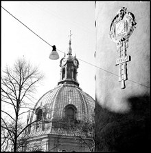 Kvarteret Läderkanonen. Hedvig Eleonora kyrka, tornet