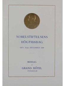 Meny från Nobelfesten 1909 