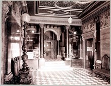 Interiör av Hotel Rydbergs entré, Gustaf Adolfs Torg 24