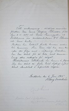 Elsa 8 år får börja i hjälpklass - 1905