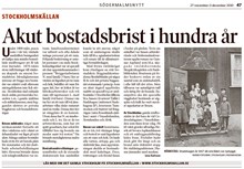 Akut bostadsbrist i hundra år