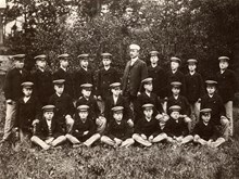 Pojkarna i avdelning 1. Frimurarbarnhuset i Kristineberg, 1908