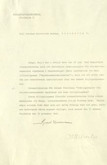 Ordningsregler och tillsynsman till skyddsrummet Skansenberget under andra världskriget