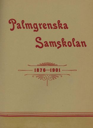 Omslagsbild Palmgrenska samskolan