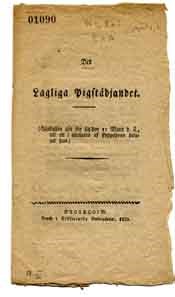 Det lagliga pigstädjandet. (Händelsen går för sig den 11 mars d.å., uti ett i närheten af Skeppsbron beläget hus.)