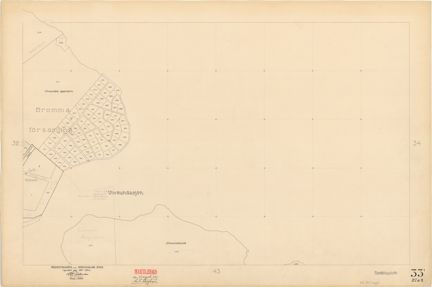 Kartan är ritad i tusch på papper som gulnat med tiden. Det finns också tillägg i blyerts med annan info.