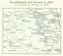 Karta över Bromma 1916