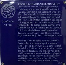 Fd Högre Lärarinneseminariet, Riddargatan 5 (Riddaren 6), Östermalm