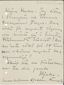 Hjalmar Söderberg har tråkigt! Brev till vännen C.G Laurin, 1907