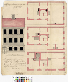 Ritning över hus i kvarteret Cybele
