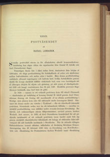 Postväsendet / Rafael Lundgren