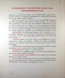 Stockholms barn- och ungdomsbibliotek 1914