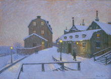 Glasbruksgatan en vinterkväll