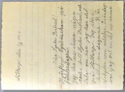 Brev från Ernst Roland till Gertrud Sahlin, 1940