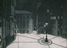 Stortorget kall vinternatt, sett mot öster