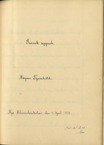 Elevuppsats av Magnus Tigerschiöld "Betydelsen av ett sunt idrottsliv" - Nya Elementarskolan VT 1912