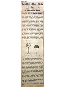 "Hattnålsskyddets första dag" - artikel Stockholms Dagblad 1913