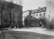 Almgrens sidenfabrik. Gårdsinteriör. Götgatan 32