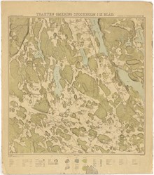 Trakten omkring Stockholm i 9 blad 1861 – kartblad 1 ”Nordvestra bladet”, översett 1892