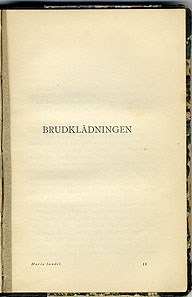 Brudklädningen – Maria Sandel