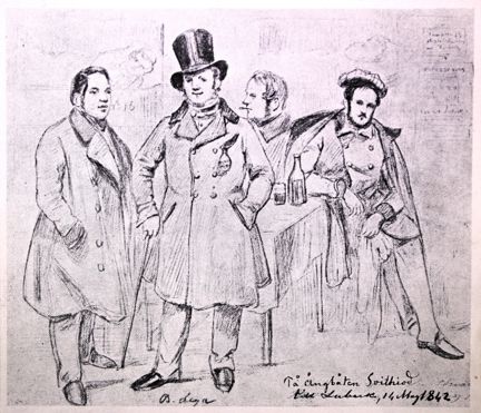 Porträtt av Benjamin Leja 1842