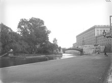 Slottet med Stallbron, från nuvarande Kanslikajen