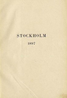 Om verket Stockholm : Sveriges hufvudstad skildrad med anledning af allmänna konst- och industriutställningen 1897
