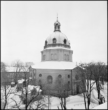 Östermalmskyrkan, Hedvig Eleonora kyrka, från Storgatan 3