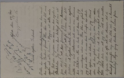 Brev från patienten Märta till syster Gertrud Sahlin, 1940